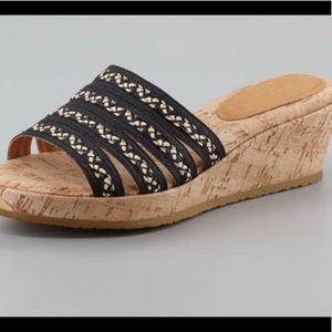 Eric Javitz Squishee Braid Black Raffia Sandal 8N